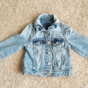 Gap 3T denim jacket, distressed